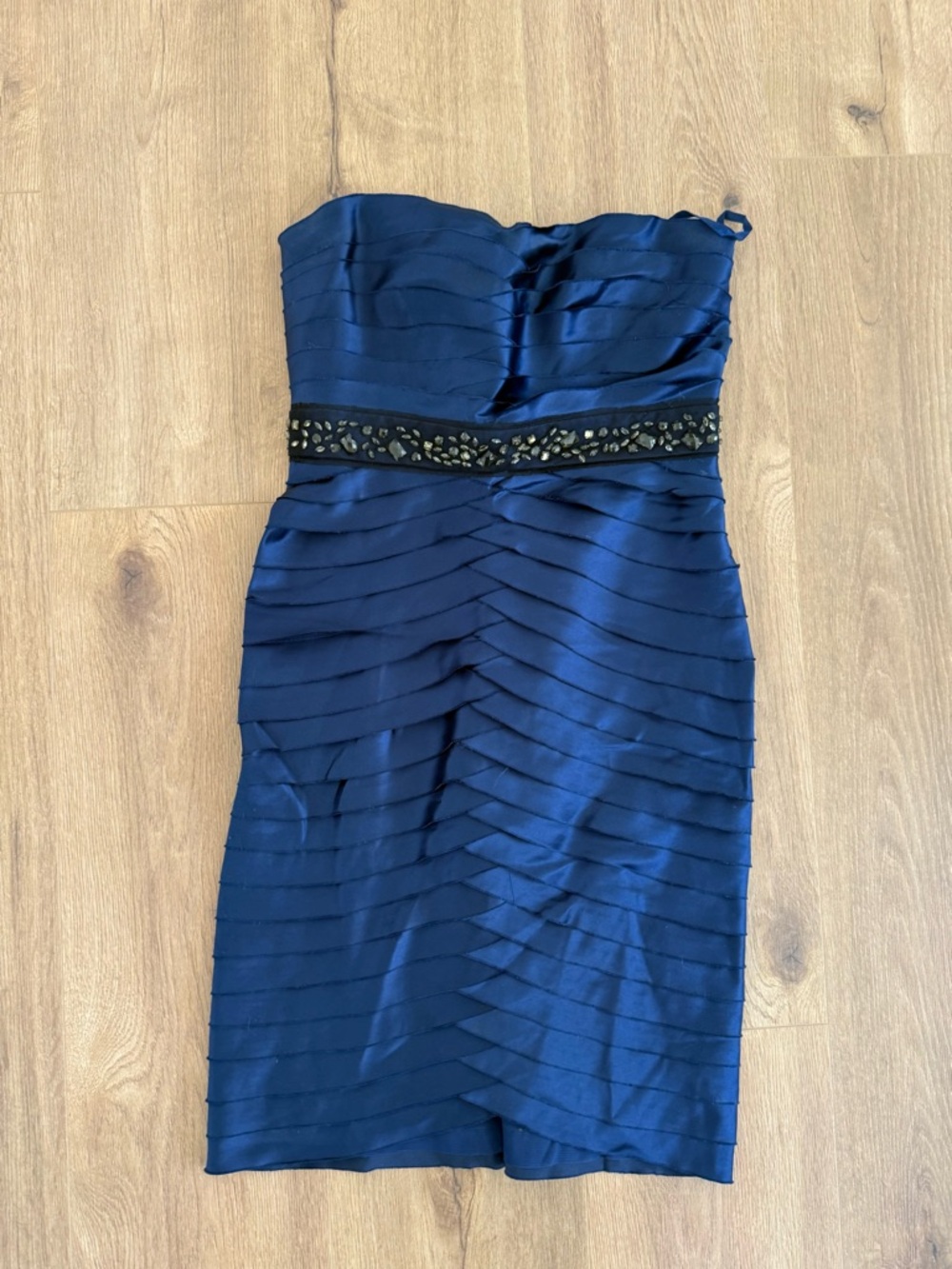 Vintage BCBG Max Azria Cocktail Dress with Embellished Waist